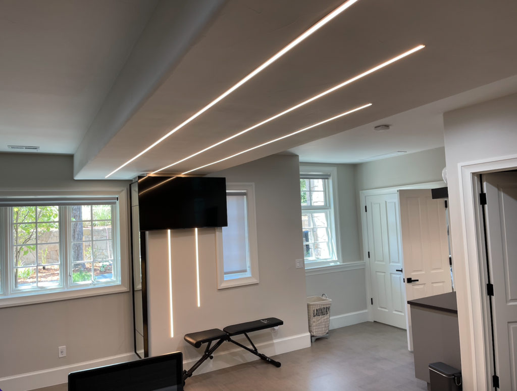 Residential Lights Installation - Workout room